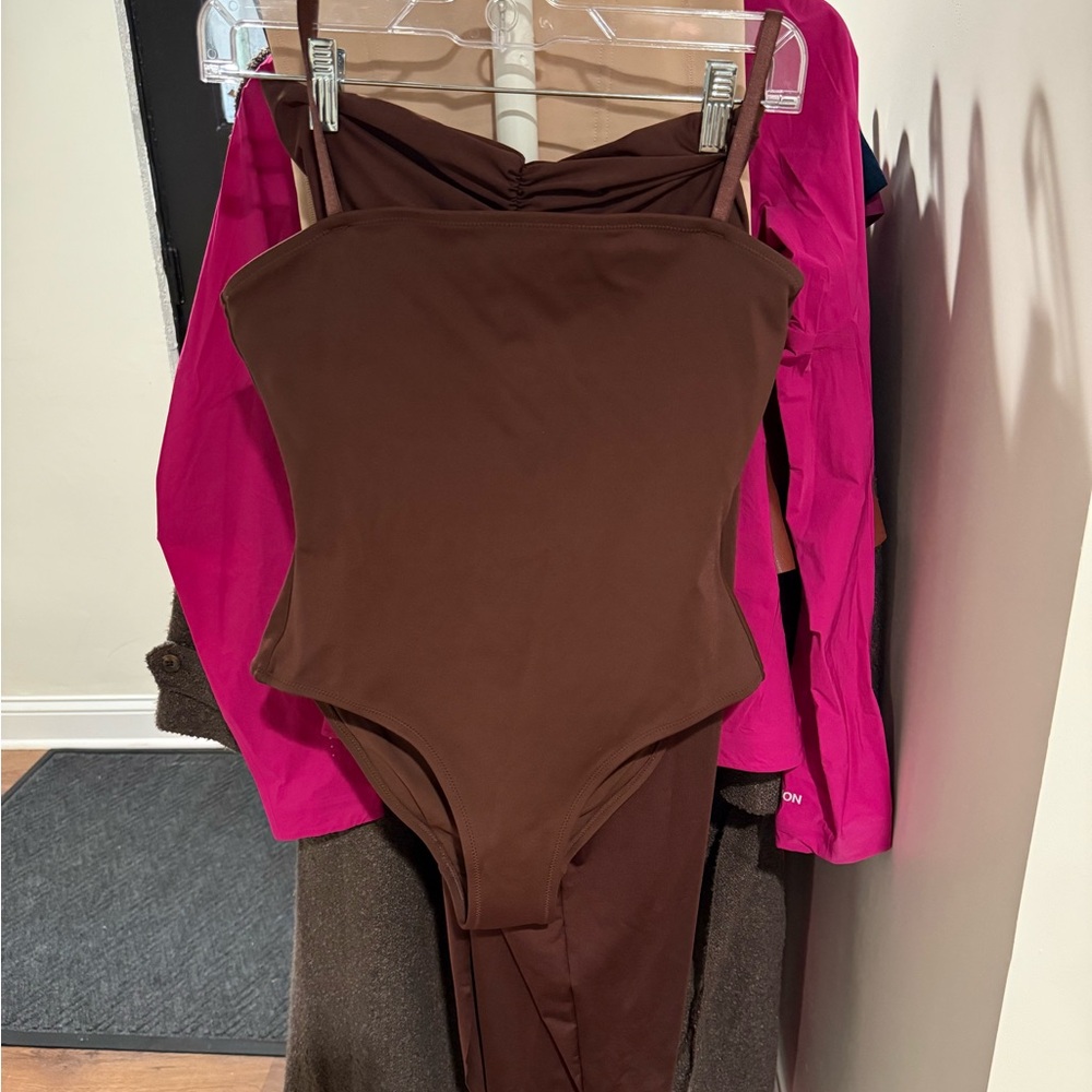 SKIMS Brown Women's One Piece with matching sarong